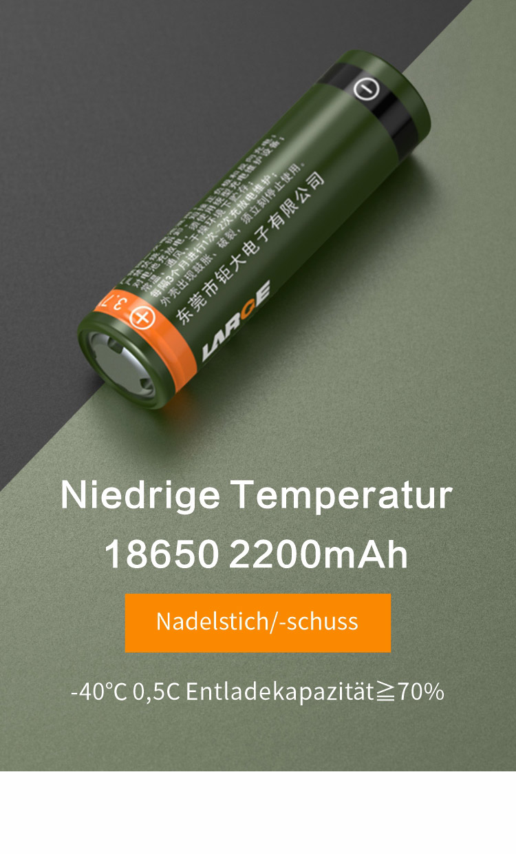 Niedertemperatur-18650-Zelle mit Durchsto?test